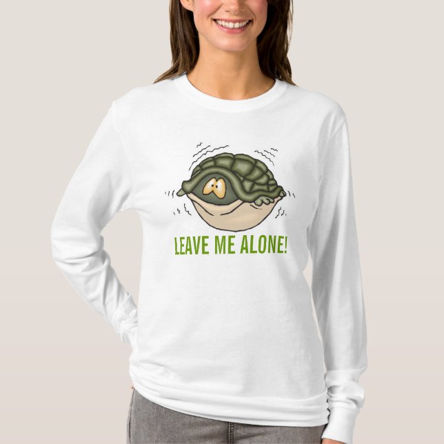 Camiseta esconderme en la caparazón de una tortuga me deja  (Anverso)