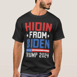 Camiseta Escondido de niños de Biden hombres Trump 2024 gra