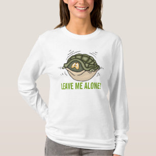 Camiseta escondiéndose en caparazón en tortuga déjame solo