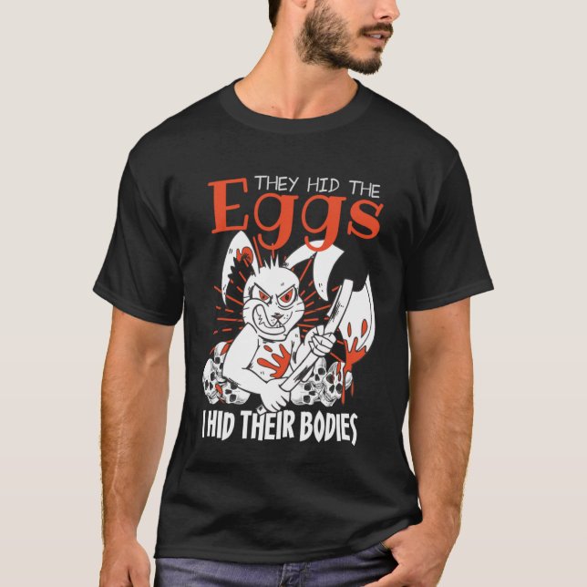 Camiseta escondieron los huevos escondiendo sus cuerpos com (Anverso)