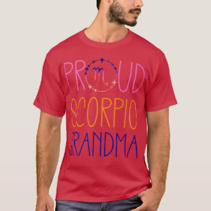 Camiseta Escorpio Abuela Orgullo Abuela Zodiac Símbolo Astr
