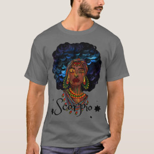 Camiseta Escorpio Astrología Zodiac Rótulo Reina Negra Cump