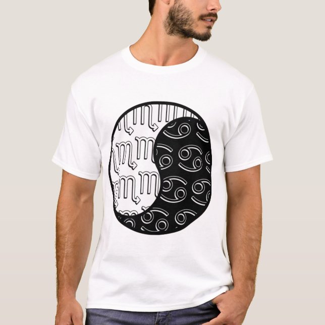 Camiseta Escorpio Cáncer yin yang zodiac pareja (Anverso)