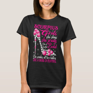 Camiseta Escorpio Chica Como Un Jefe En El Control De Zapat