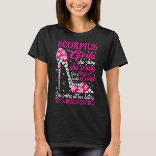 Camiseta Escorpio Chica Como Un Jefe En El Control De Zapat