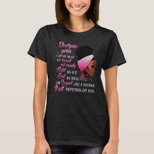 Camiseta Escorpio Chica Depende De Usted Zodiac Cumpleaños