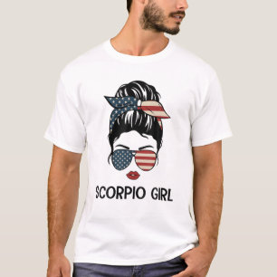 Camiseta Escorpio Chica mujer enfrenta ojos de invierno de 