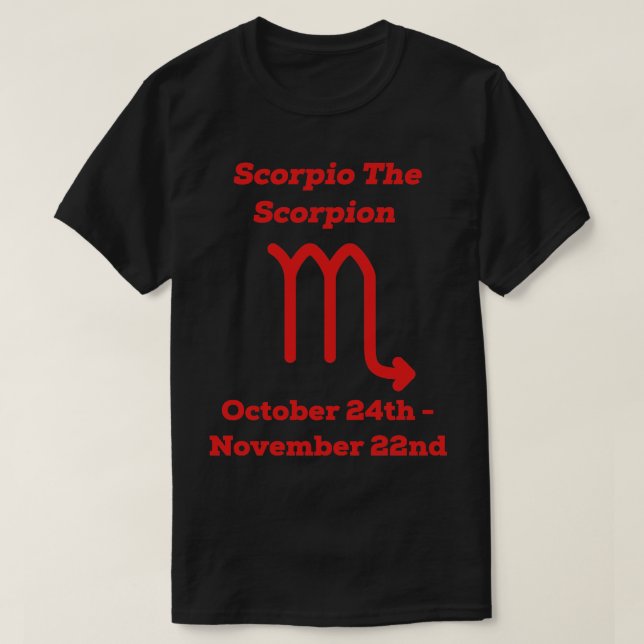 Camiseta Escorpio El símbolo del zodiaco del escorpión (Diseño del anverso)