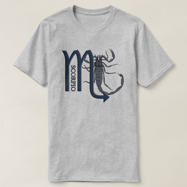 Camiseta Escorpio Escorpión Zodiac Símbolos Mens (Diseño del anverso)