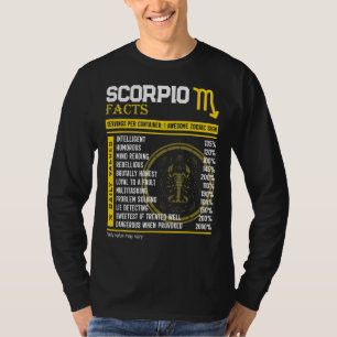 Camiseta Escorpio Hechos Sorprendente Rótulo Zodiaco Scorpi