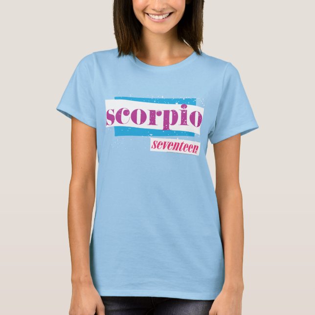 Camiseta Escorpio púrpura (Anverso)
