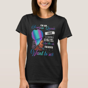Camiseta Escorpio Reina Tengo 3 Lados Chica De Cumpleaños E