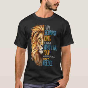 Camiseta Escorpio Rey Zodiac Astrología Cumpleaños Lema de