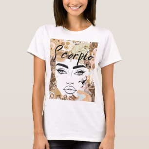 Camiseta Escorpio Rótulo Zodiaco Horóscopo Astrología Femen