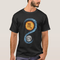 Escorpio Sun Leo Moon Zodiac Rótulo T-Shirt