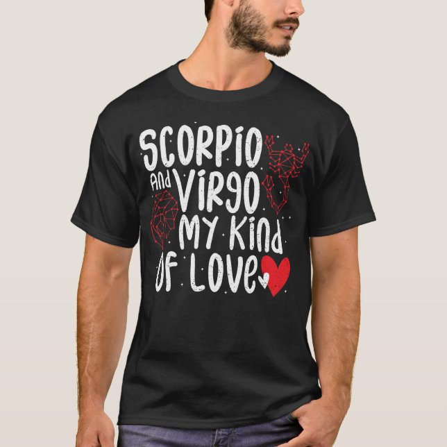Camiseta Escorpio Y Virgo Mi Amor - Astrología (Anverso)