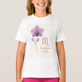 Camiseta Escorpio Zodiac con flor Orquídea - Perfe