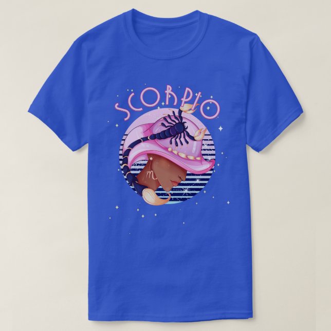 Camiseta Escorpio Zodiac Horóscopo Rótulo Cumpleaños Tarot  (Diseño del anverso)