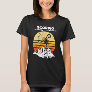 Camiseta Escorpio Zodiac Retro Sunset