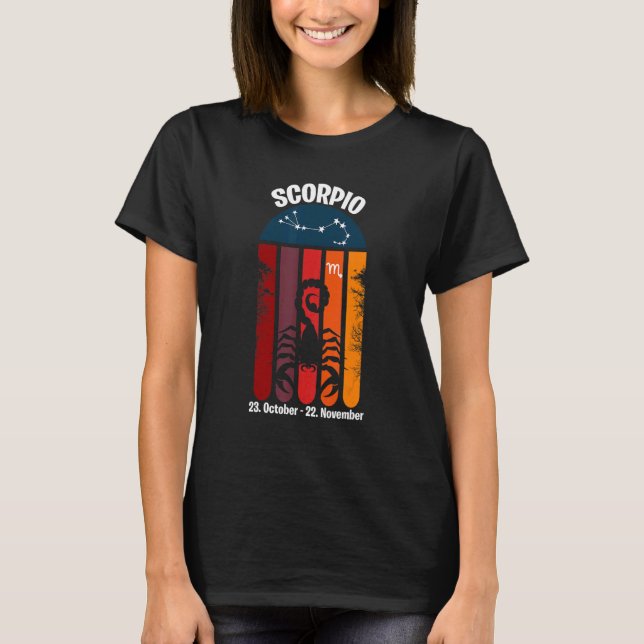 Camiseta Escorpio Zodiac Retro Sunset 2 (Anverso)
