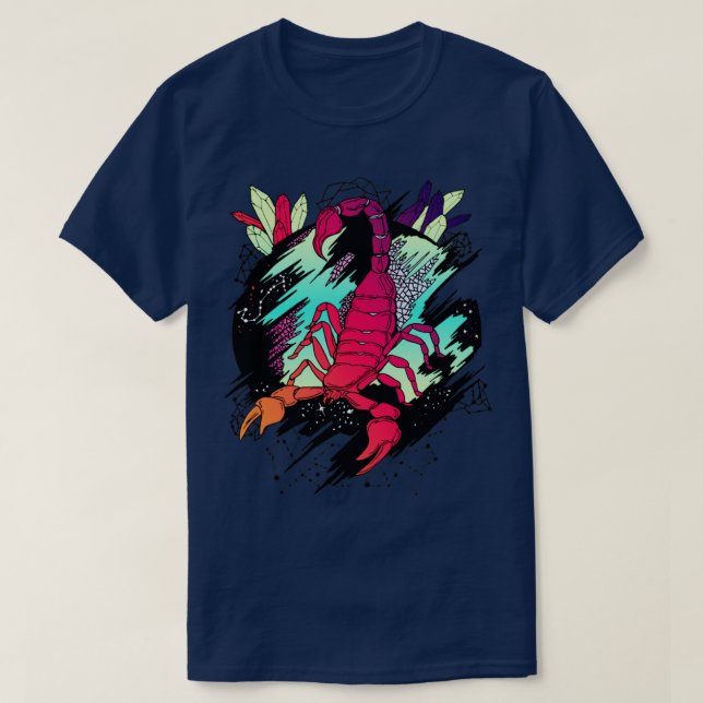 Camiseta Escorpión cósmico Blue Red Blend (Diseño del anverso)