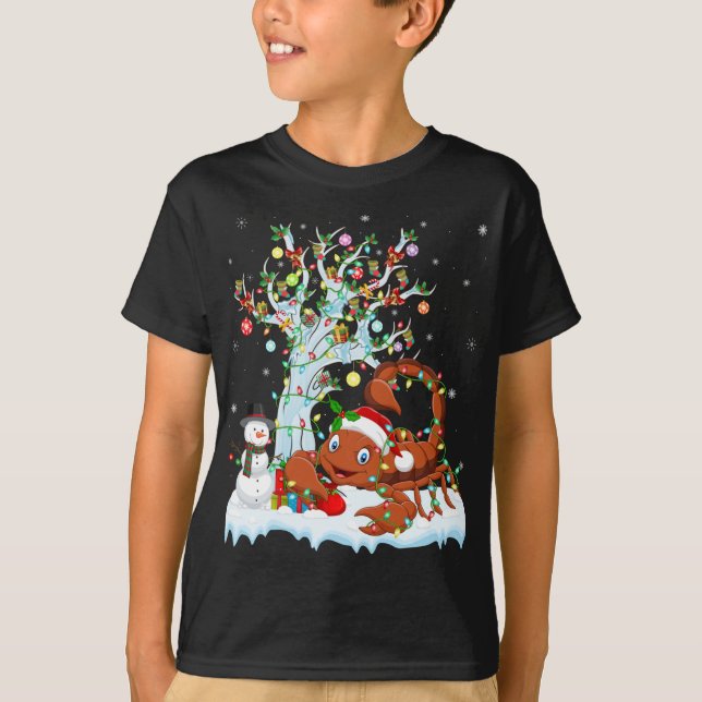 Camiseta Escorpión del árbol de elementos de navidad de esc (Anverso)