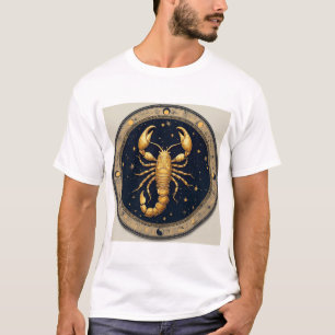 Camiseta Escorpión Dorado Dentro del Círculo Temático del Z