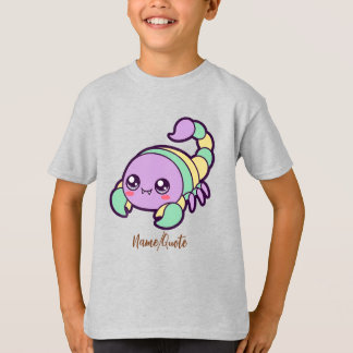 Camiseta Escorpión Kawaii Lindo Dibujo Animado Pastel