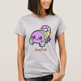 Camiseta Escorpión Kawaii Lindo Dibujo Animado Pastel