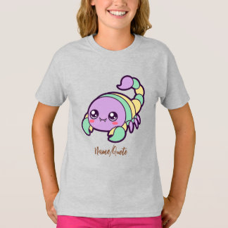 Camiseta Escorpión Kawaii Tierno Dibujo Animado Pastel