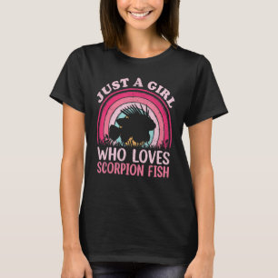 Camiseta Escorpión Pescado Vintage Sólo Un Chica Que Ama A 
