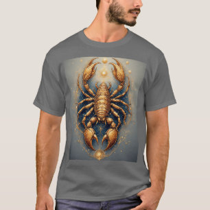 Camiseta Escorpión sobre un detallado mandala áurico astral