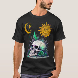 Camiseta Escráneo floral retro vintage enigno luna