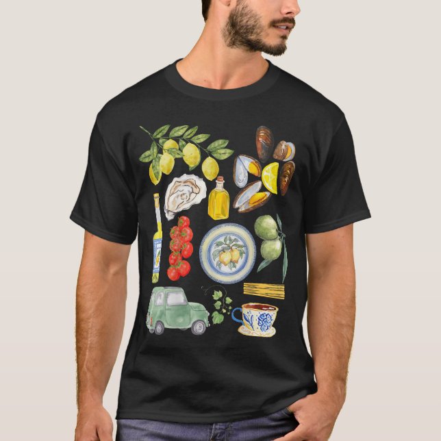 Camiseta Escrapbook De Verano Italiano Con Marisco Limoncel (Anverso)