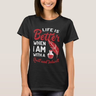 Camiseta Escribiendo Novelist Autor Con Quill & Inkwell