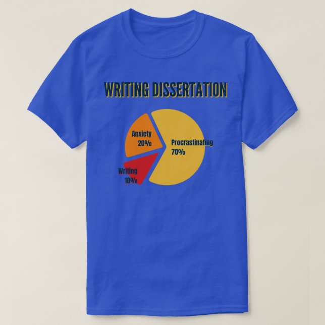 Camiseta Escribiendo tesis 70 Procrastination Grad Funny (Diseño del anverso)