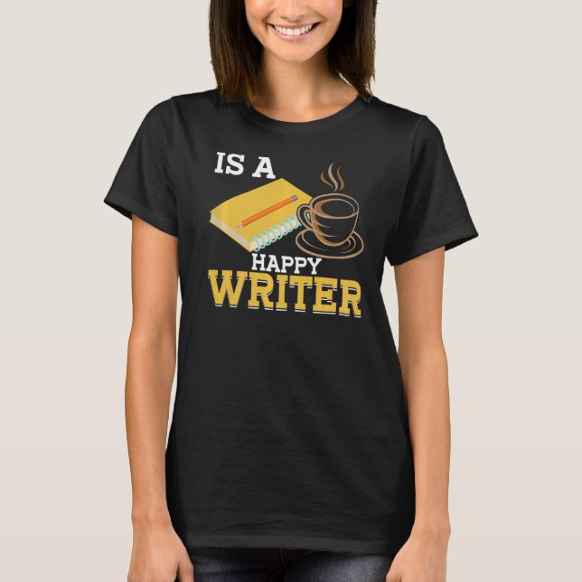 Camiseta Escribir BACKPRINT Para Autores Y Escritores 1 (Anverso)