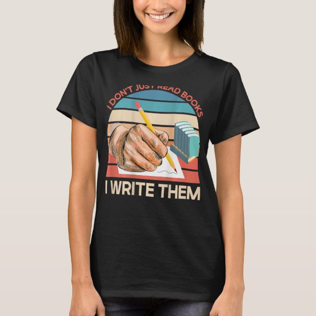 Camiseta Escribir BACKPRINT Para Autores Y Escritores 3 (Anverso)