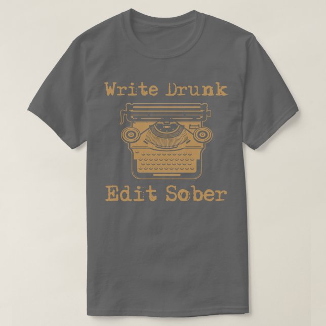 Camiseta Escribir borrachín de edición (Diseño del anverso)