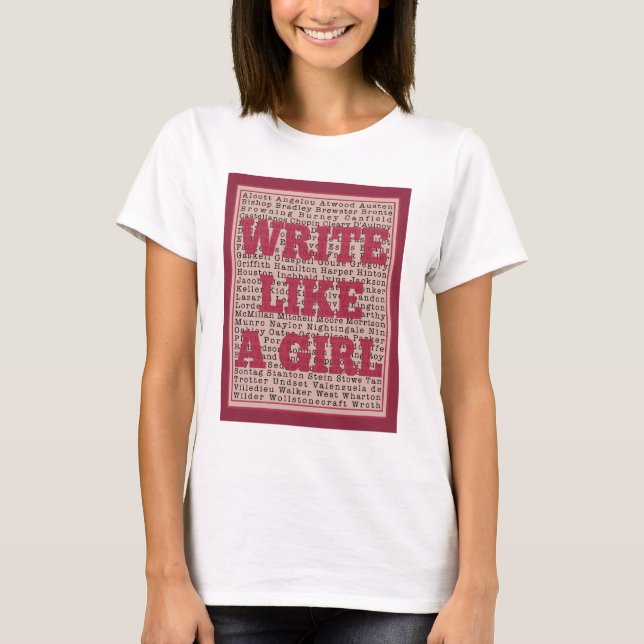 Camiseta Escribir como un lápiz labial Chica (Anverso)