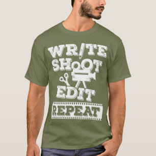 Camiseta Escribir edición de disparo Repetir diseño para un