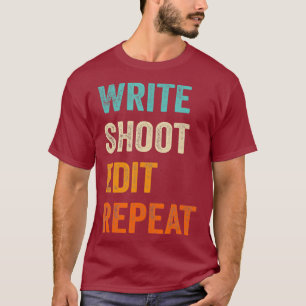 Camiseta Escribir edición de grabación Repetir para el cama