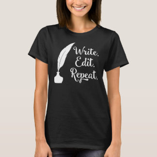 Camiseta Escribir edición Repetir escritura de la pluma pre