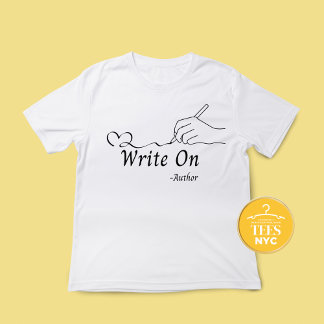 Camiseta Escribir En La Manga Larga Del Autor