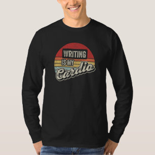 Camiseta Escribir Es Mi Cardio Vintage Retro Escritura Escr