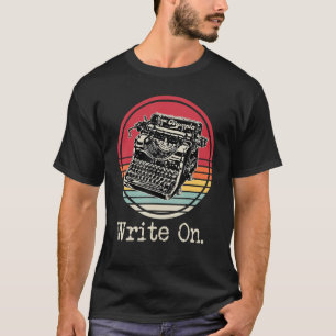 Camiseta Escribir Sobre Escritura De Autor Retro De Escritu