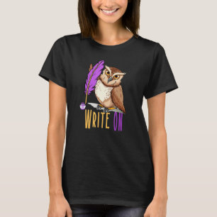 Camiseta Escribir sobre los graciosos amantes de las lechuz