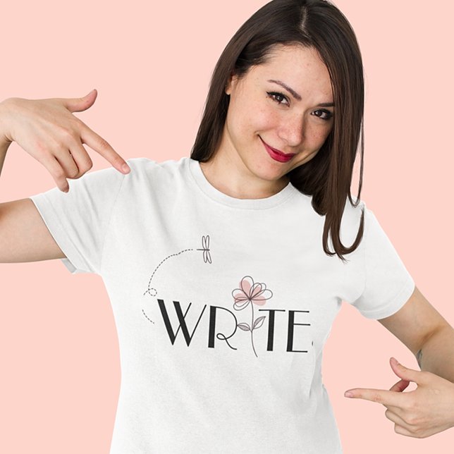 Camiseta Escribo alegre y elegante (Subido por el creador)
