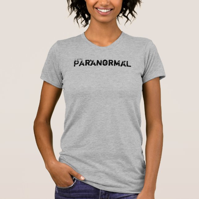 Camiseta Escribo paranormal, fantasmas (Anverso)