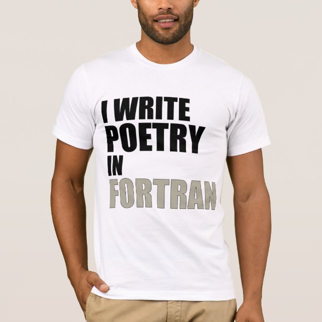 Camiseta Escribo poesía en el FORTRAN (Anverso)